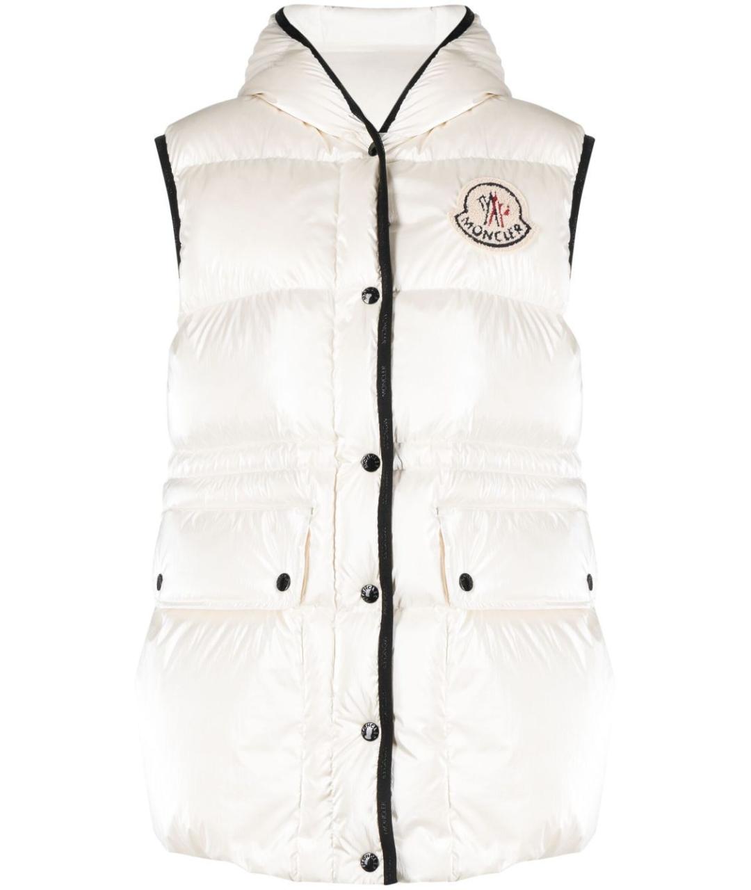MONCLER Белый полиамидовый жилет, фото 1