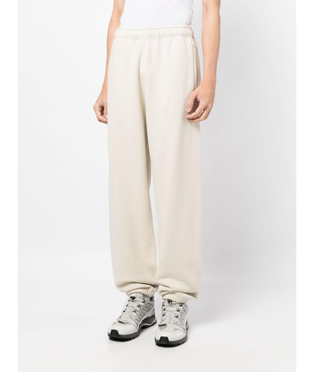 STONE ISLAND Бежевые хлопковые повседневные брюки, фото 3