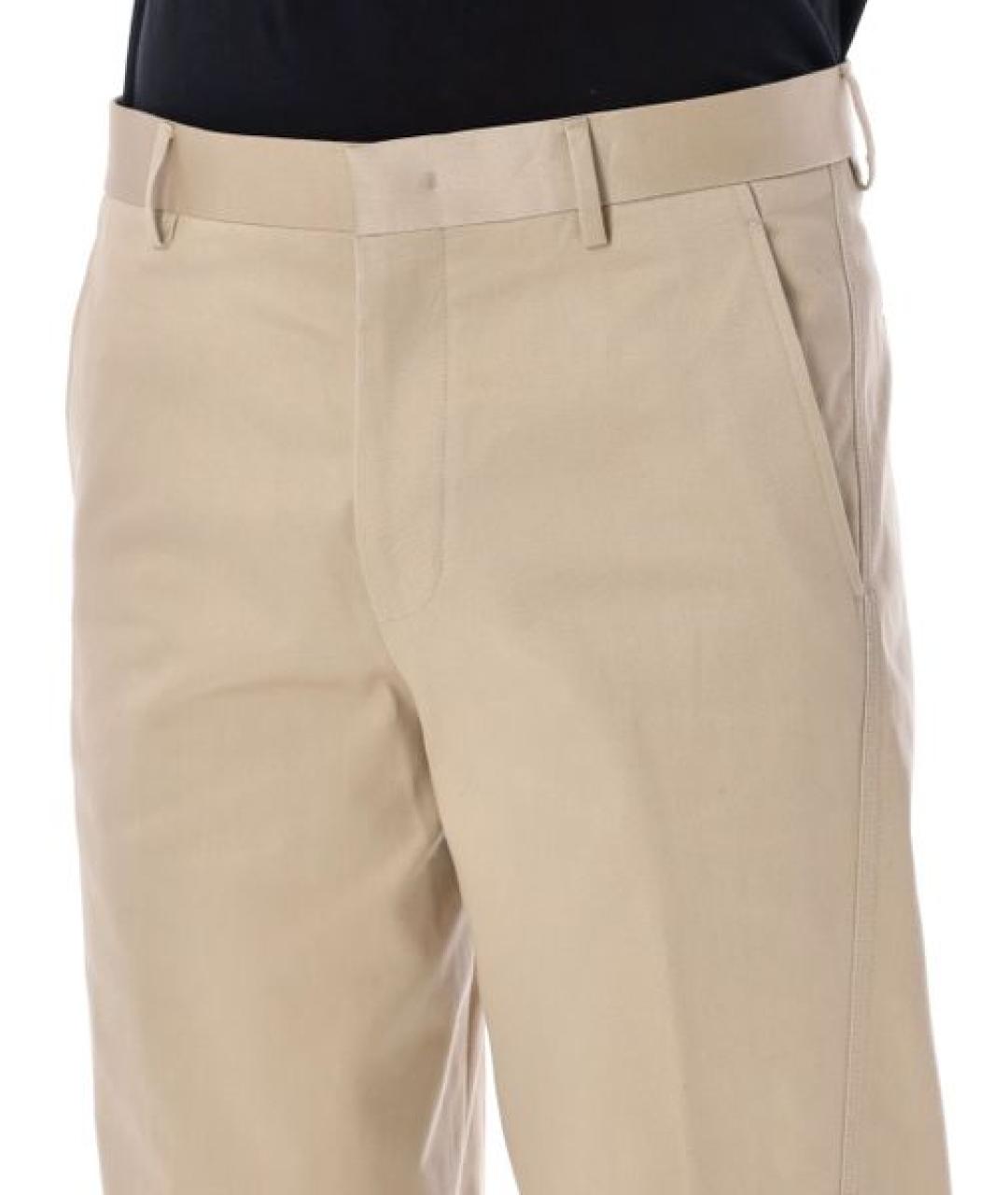 LANVIN Бежевые хлопковые повседневные брюки, фото 3