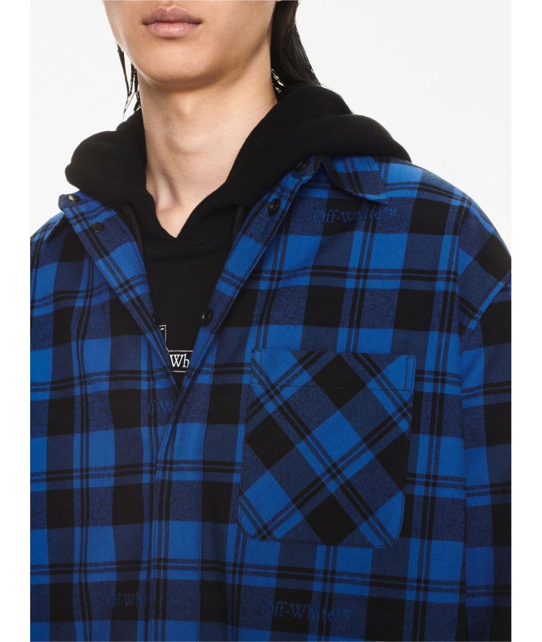 OFF-WHITE Синяя хлопковая куртка, фото 5