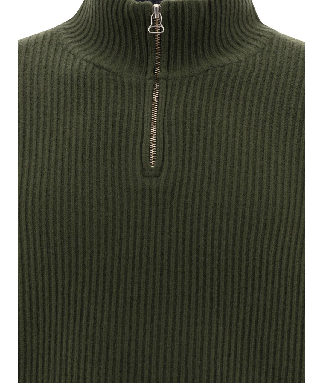 A.P.C. Зеленый шерстяной джемпер / свитер, фото 3