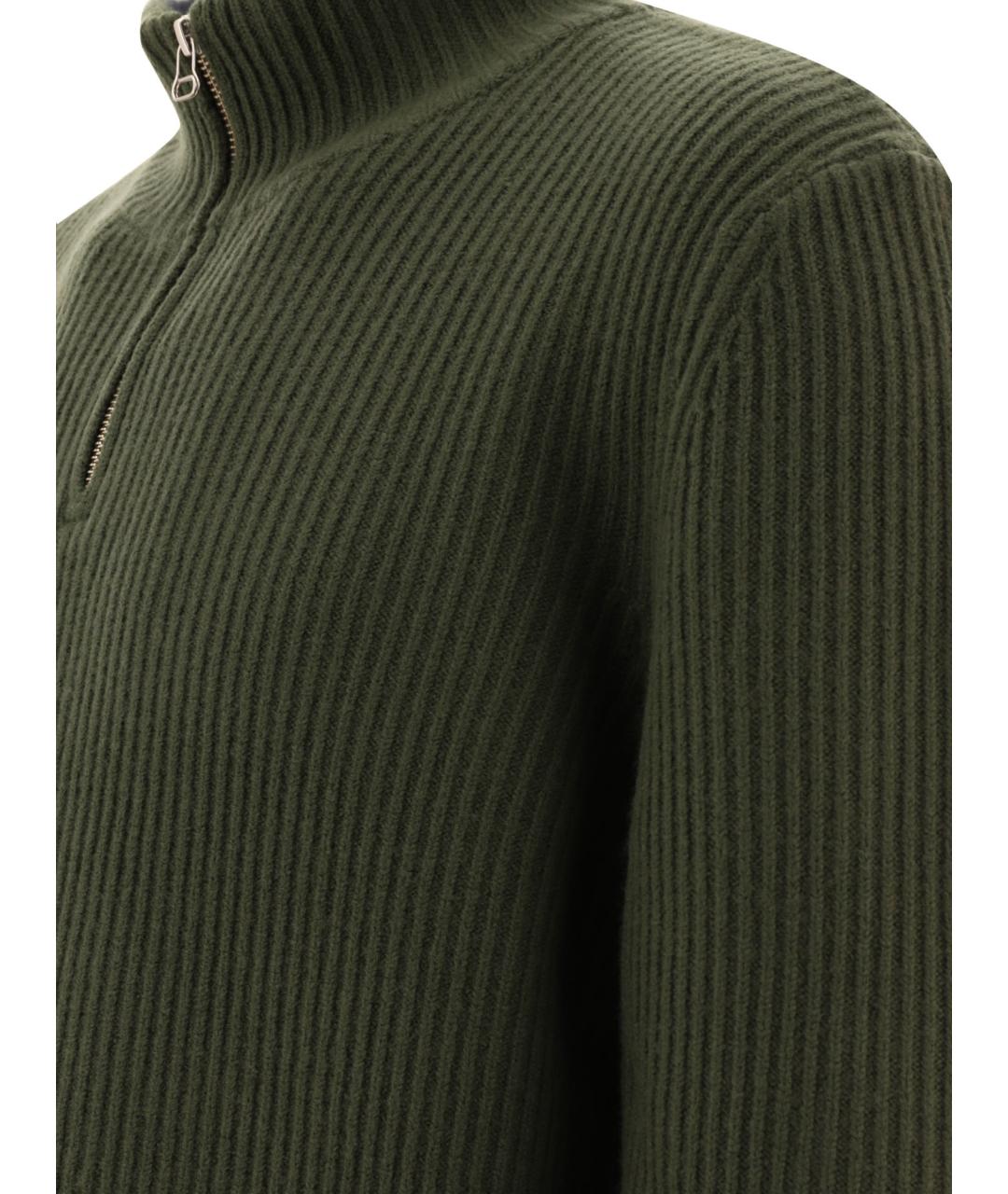 A.P.C. Зеленый шерстяной джемпер / свитер, фото 4