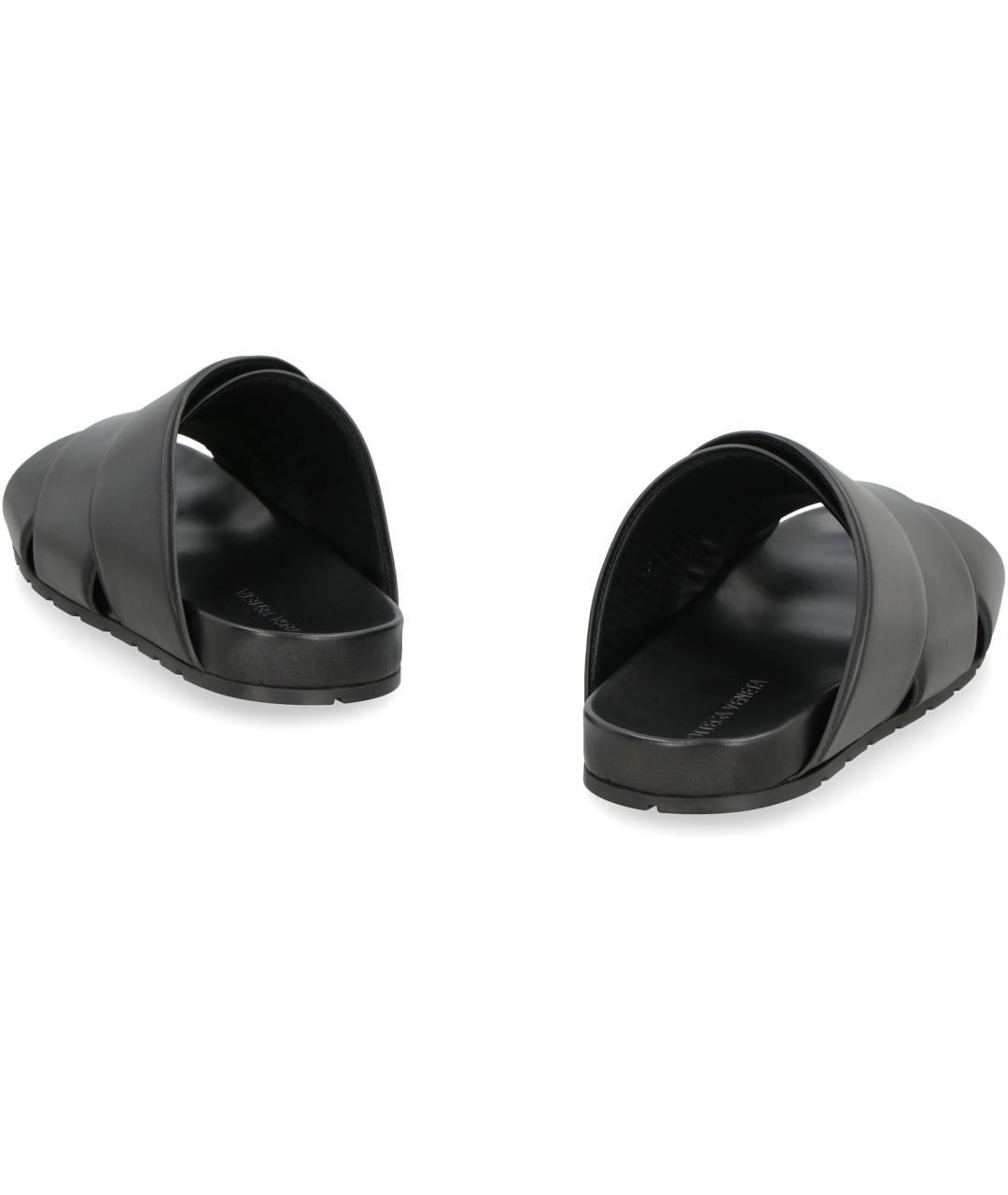 BOTTEGA VENETA Черные кожаные сандалии, фото 3