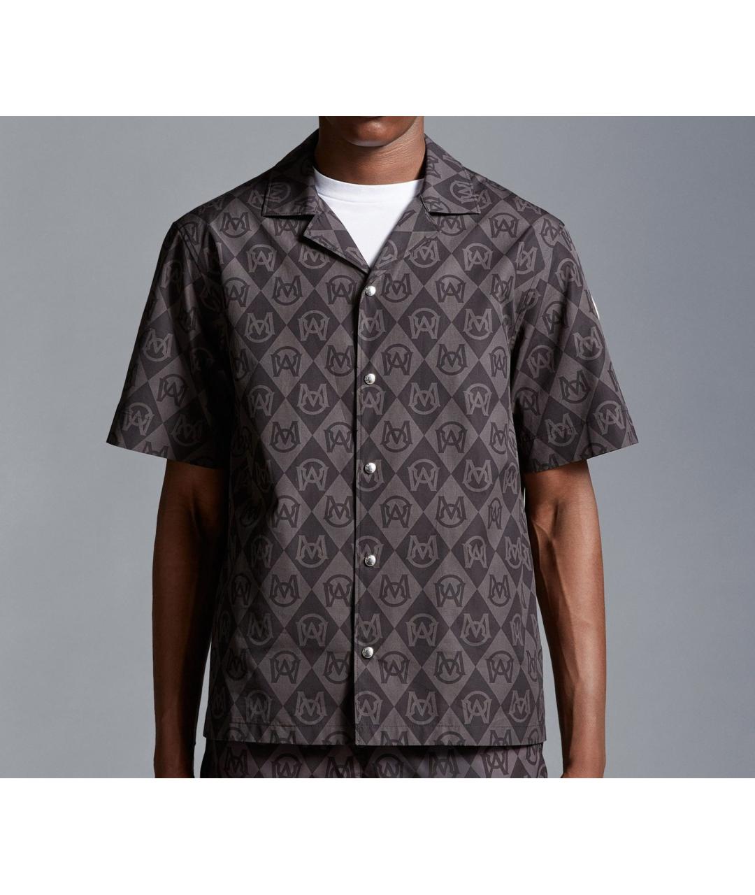 MONCLER Коричневая хлопковая кэжуал рубашка, фото 2