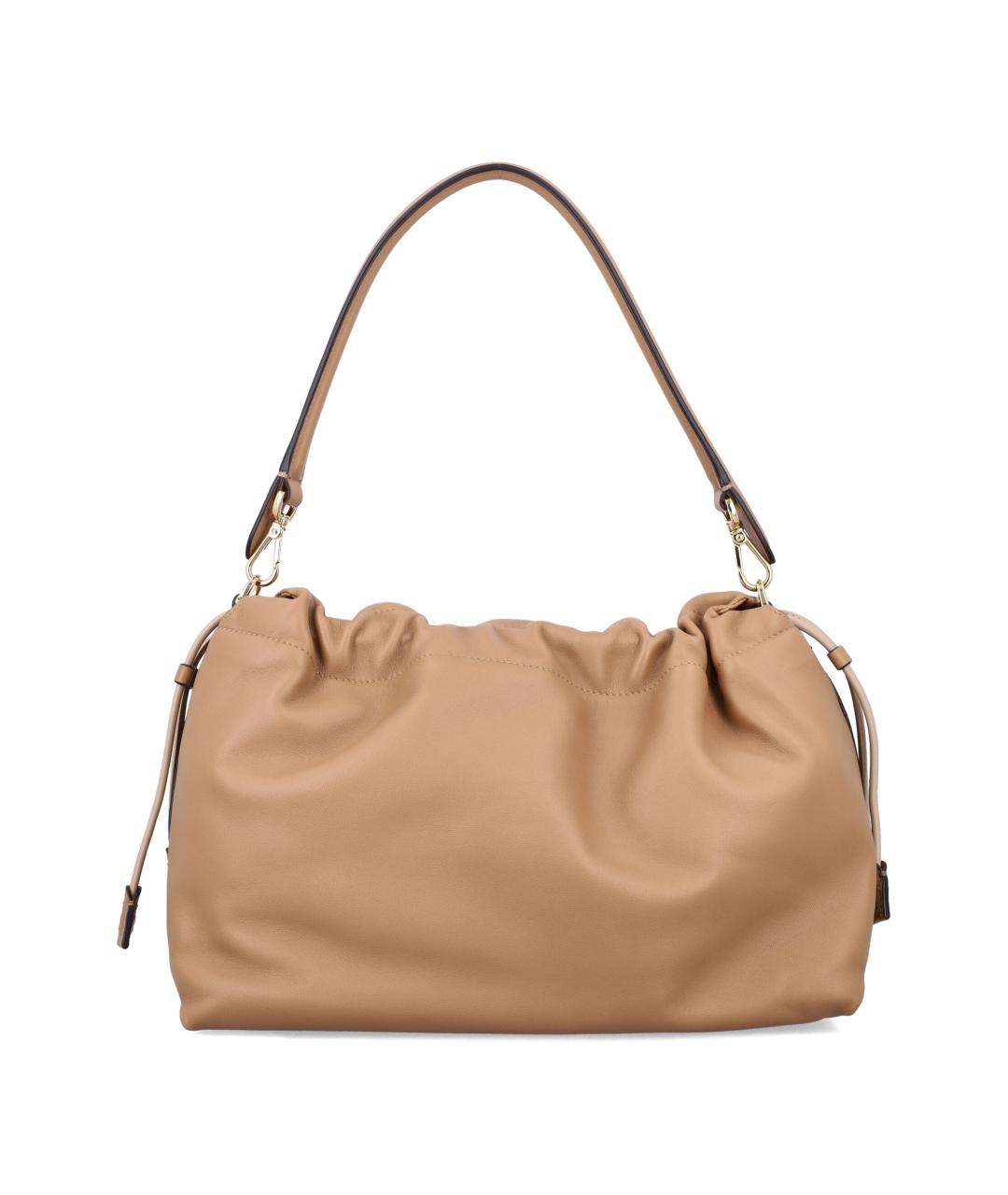 FENDI Бежевая кожаная сумка через плечо, фото 3