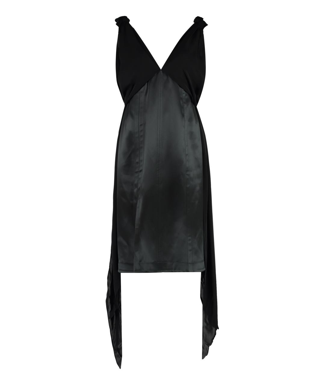 BOTTEGA VENETA Черное шелковое вечернее платье, фото 1