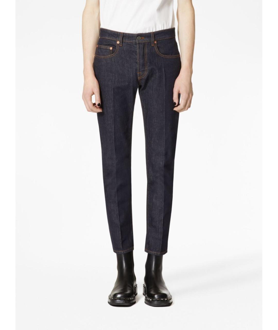 VALENTINO Синие хлопковые джинсы скинни, фото 3