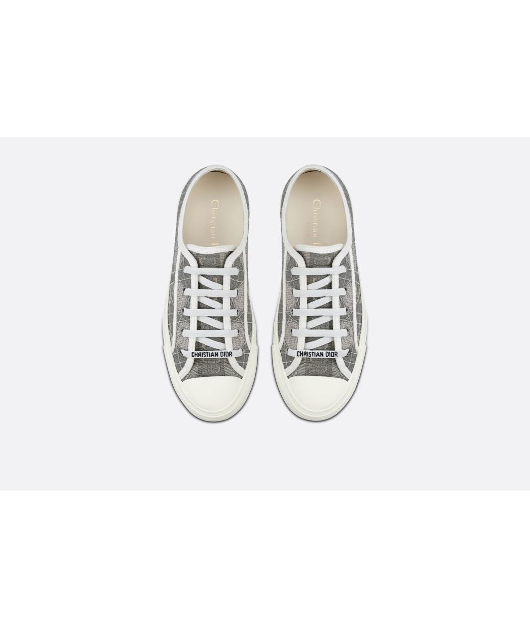CHRISTIAN DIOR Серые текстильные кеды, фото 4