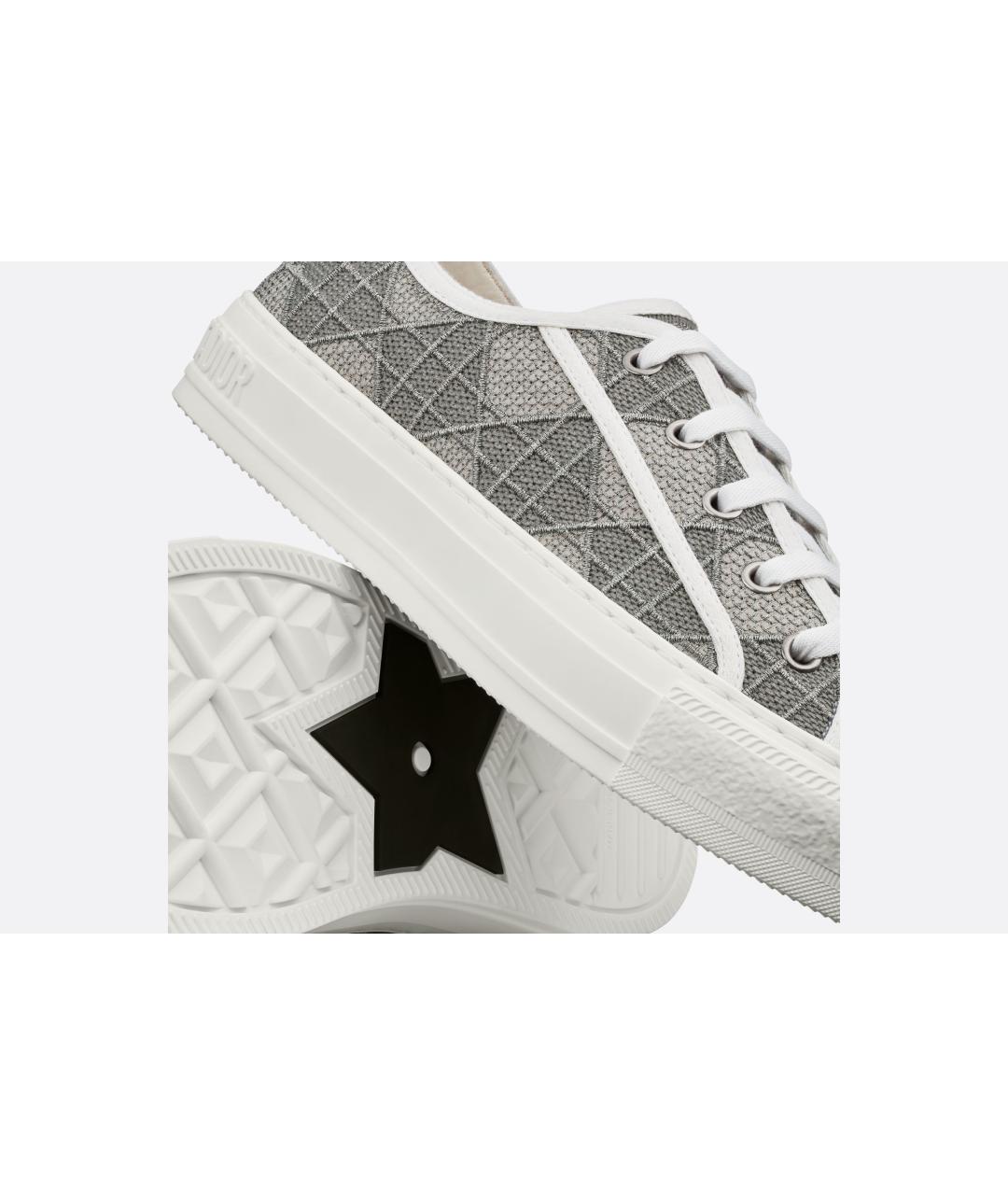 CHRISTIAN DIOR Серые текстильные кеды, фото 5