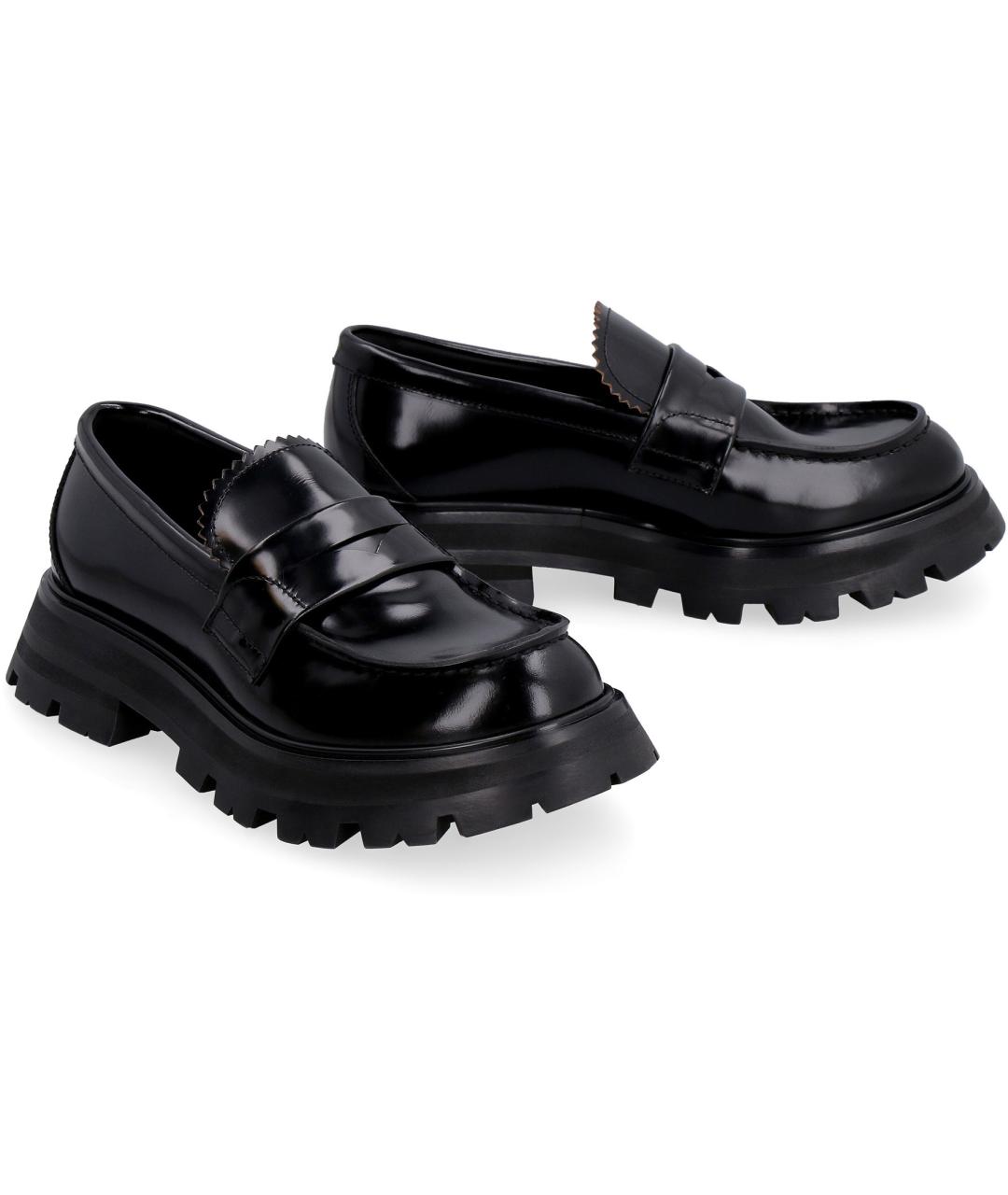 ALEXANDER MCQUEEN Черные кожаные лоферы, фото 3