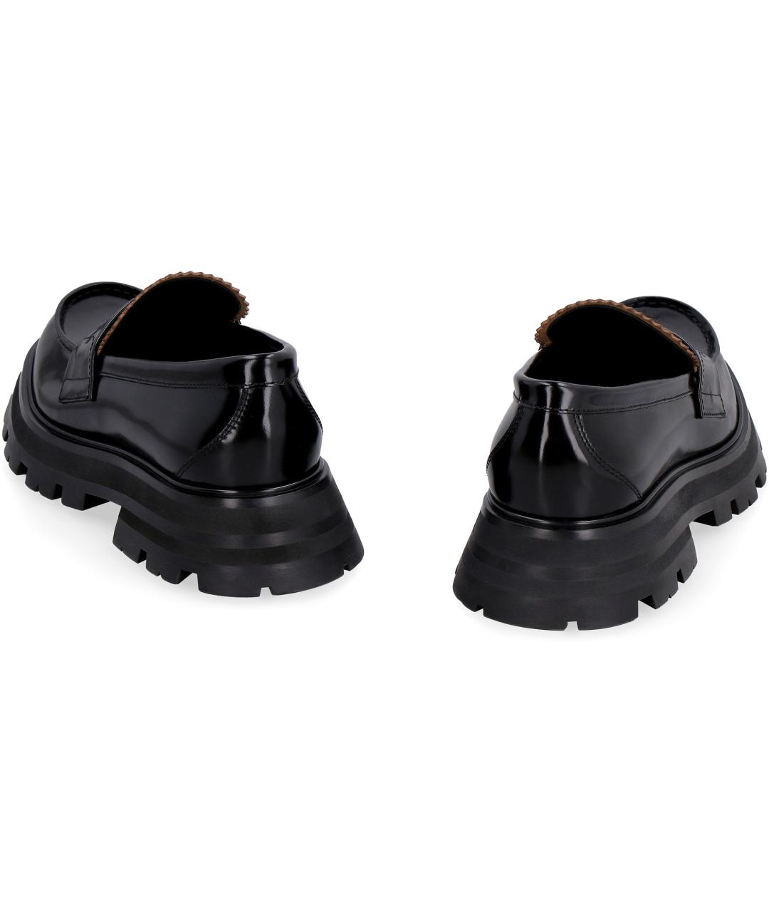 ALEXANDER MCQUEEN Черные кожаные лоферы, фото 4