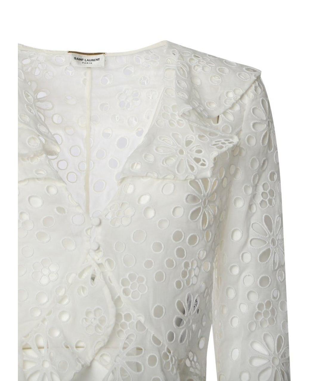 SAINT LAURENT Белая блузы, фото 3