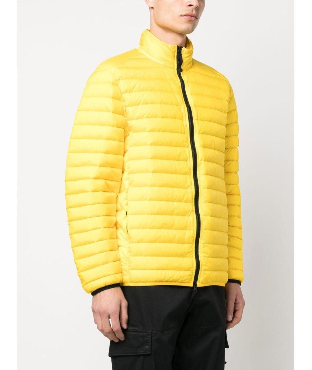 STONE ISLAND Желтая полиэстеровая куртка, фото 3