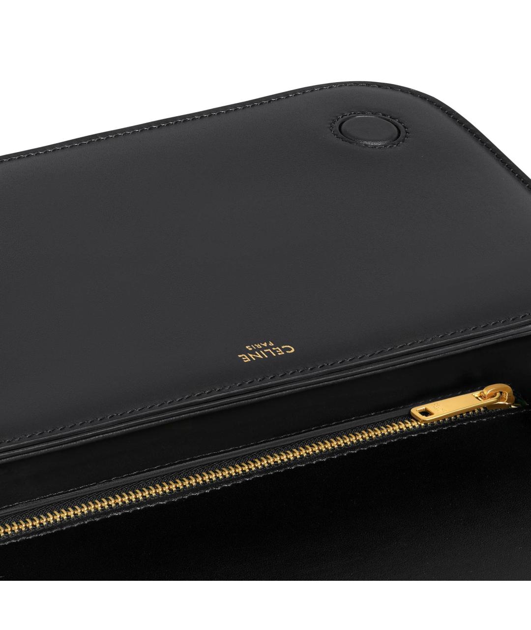 CELINE Черная кожаная сумка через плечо, фото 4