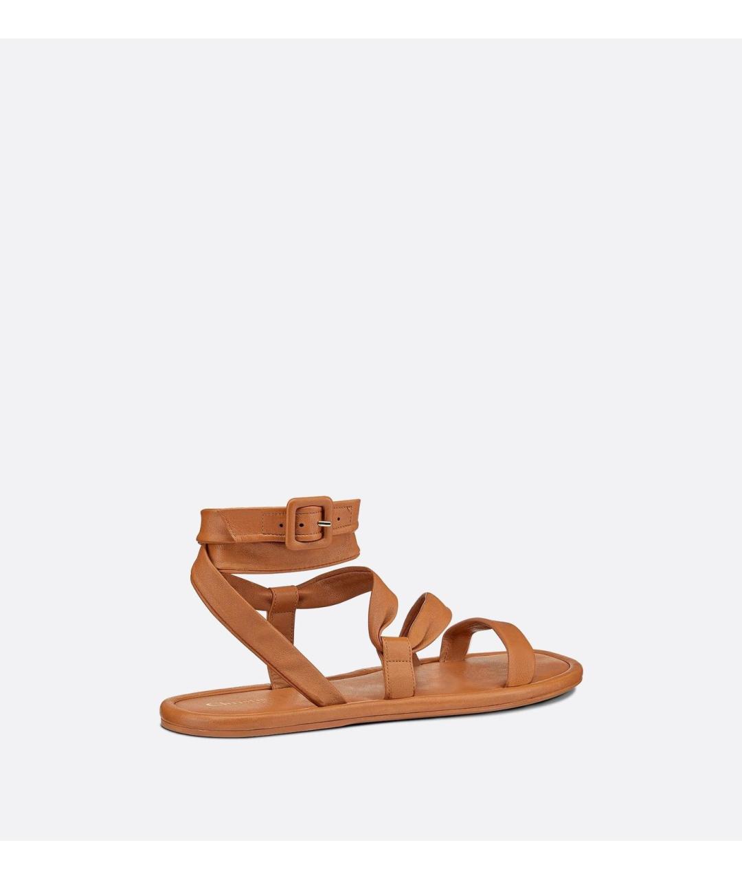 CHRISTIAN DIOR Коричневые кожаные балетки, фото 3