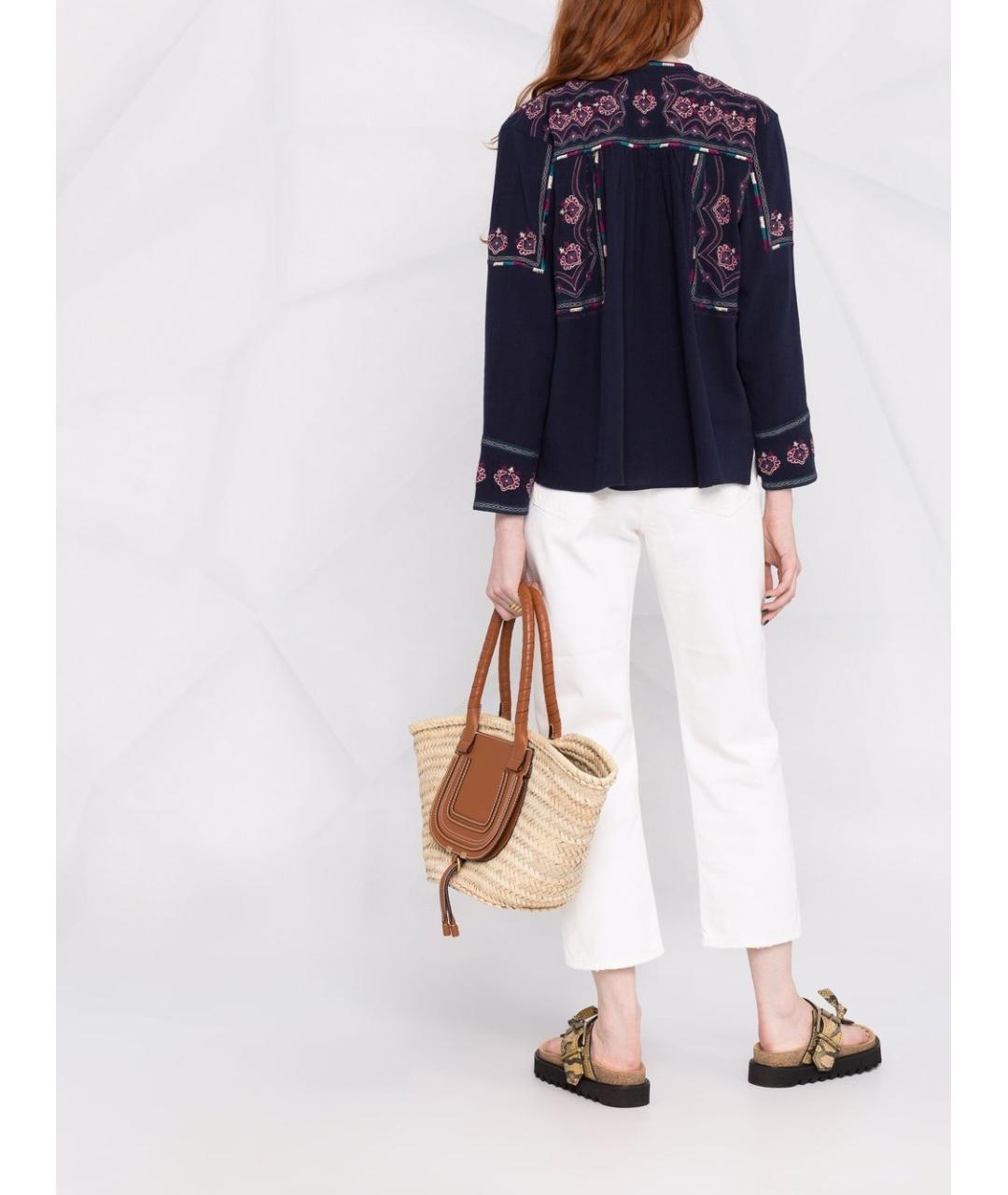 ISABEL MARANT Синяя хлопковая блузы, фото 4