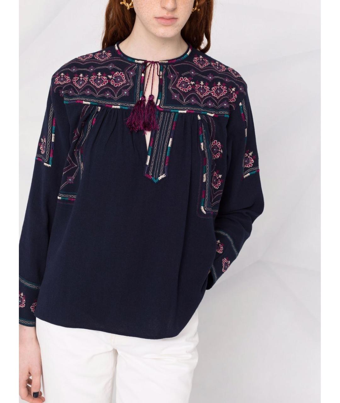 ISABEL MARANT Синяя хлопковая блузы, фото 3