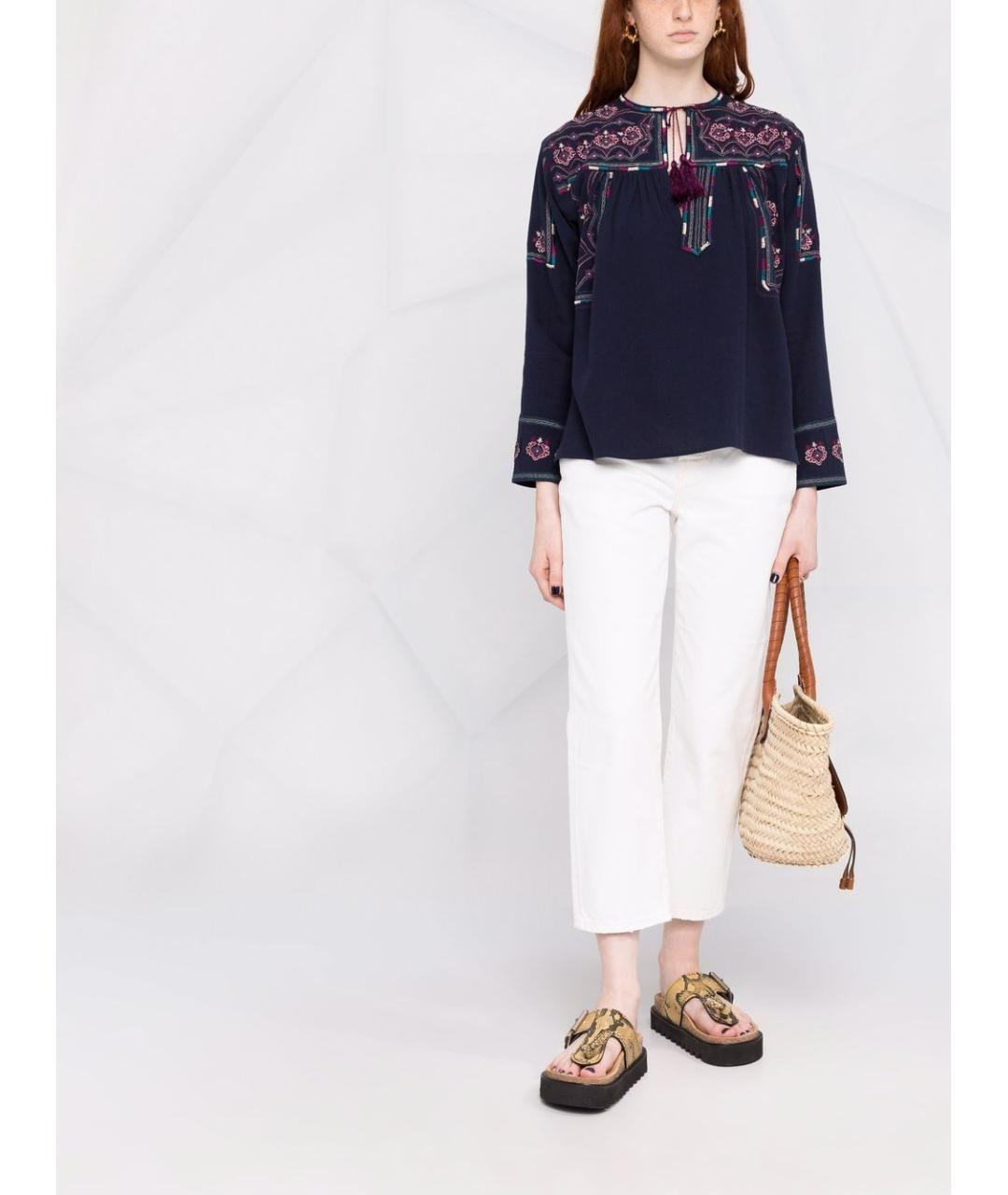 ISABEL MARANT Синяя хлопковая блузы, фото 2