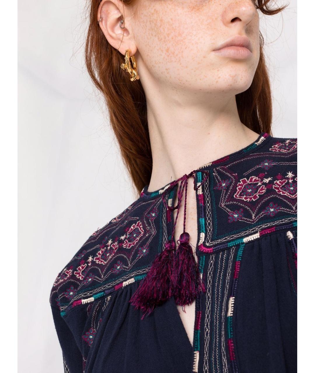 ISABEL MARANT Синяя хлопковая блузы, фото 5