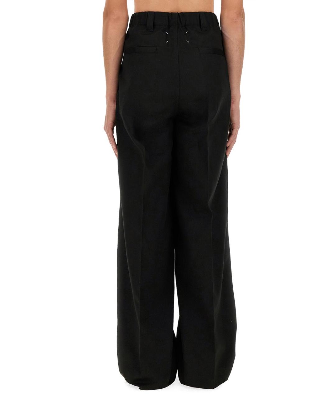 MAISON MARGIELA Черные полиэстеровые брюки чинос, фото 5