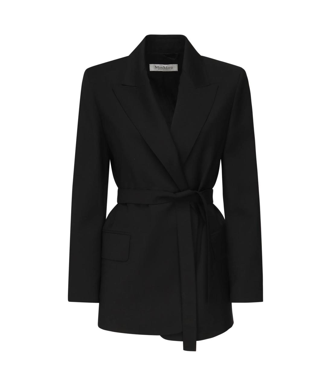 MAX MARA Черный шерстяной жакет/пиджак, фото 6