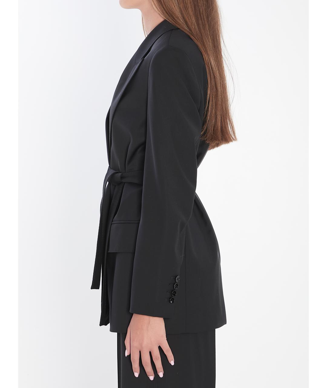 MAX MARA Черный шерстяной жакет/пиджак, фото 4