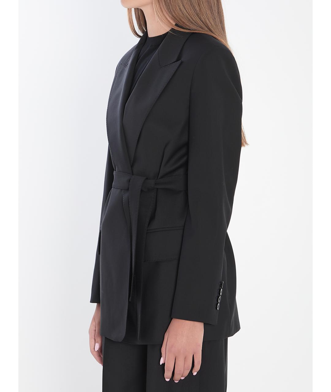 MAX MARA Черный шерстяной жакет/пиджак, фото 3