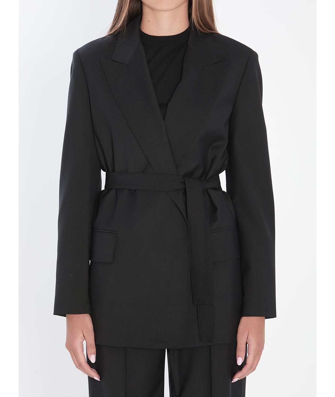 MAX MARA Черный шерстяной жакет/пиджак, фото 2