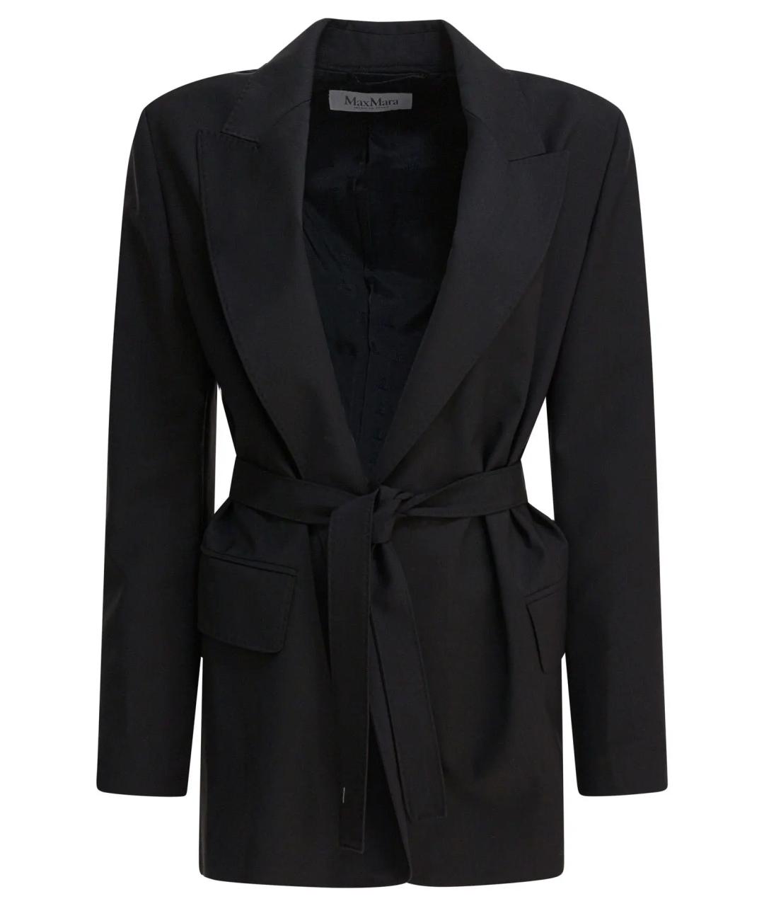 MAX MARA Черный шерстяной жакет/пиджак, фото 1