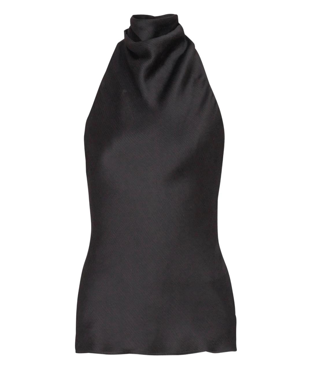 BALMAIN Черная шелковая блузы, фото 1