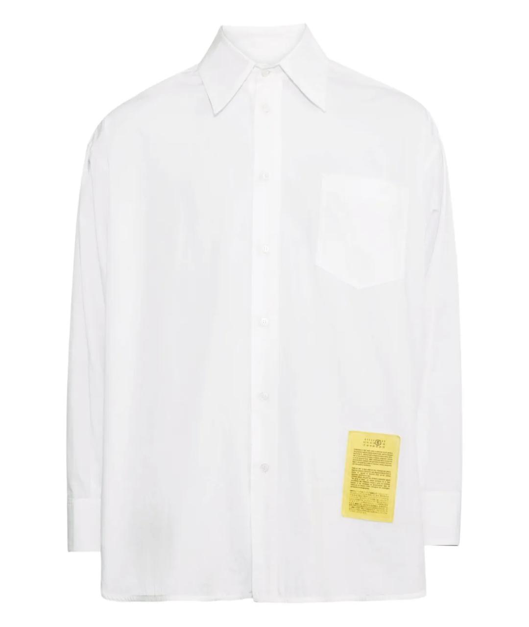 MM6 MAISON MARGIELA Белая хлопковая кэжуал рубашка, фото 1