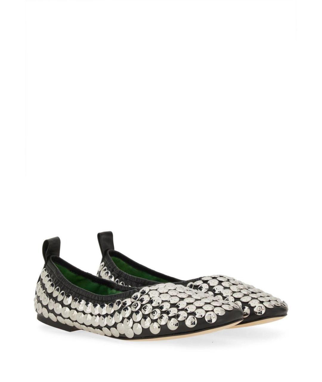 TORY BURCH Черные кожаные балетки, фото 4