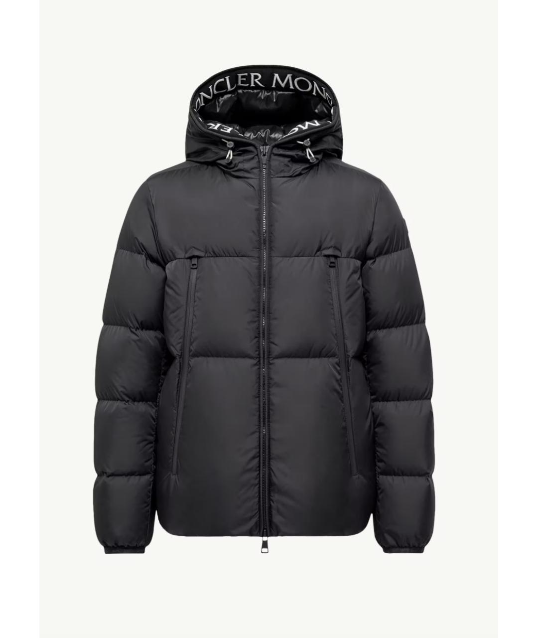 MONCLER Черный полиамидовый пуховик, фото 7