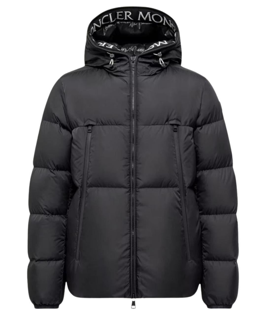 MONCLER Черный полиамидовый пуховик, фото 1