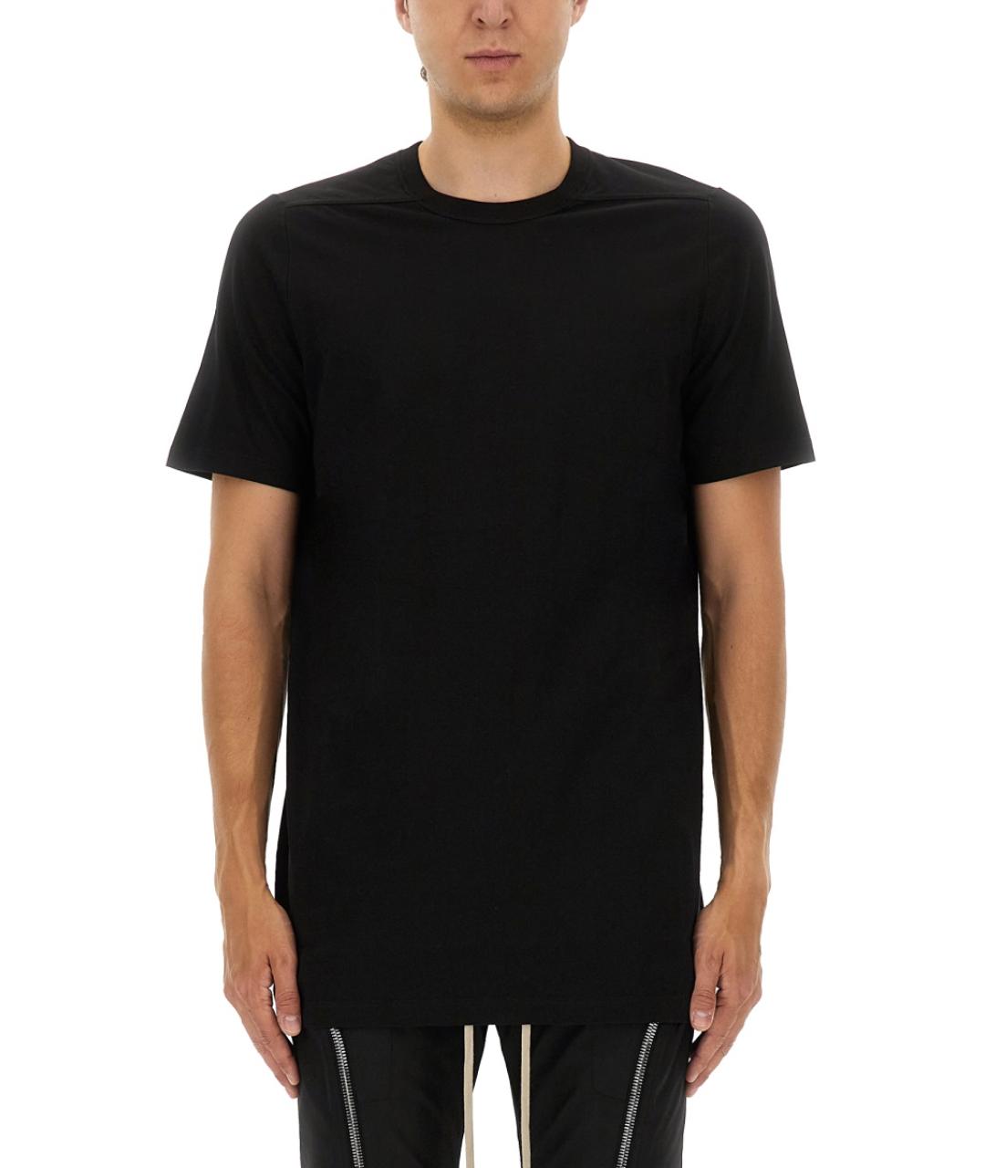 RICK OWENS Черная хлопковая футболка, фото 5
