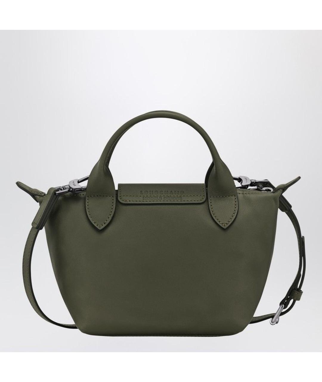 LONGCHAMP Коричневая синтетическая сумка с короткими ручками, фото 2