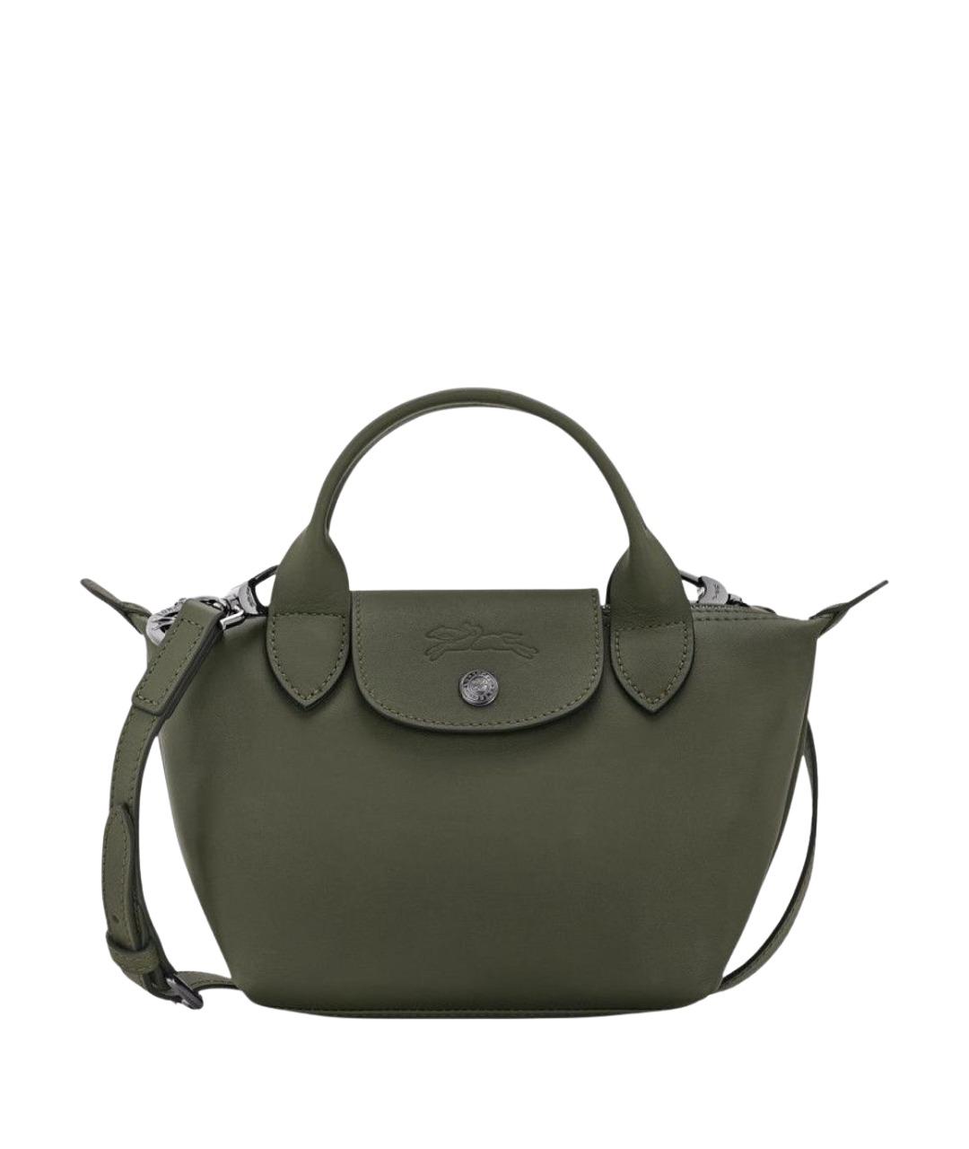 LONGCHAMP Коричневая синтетическая сумка с короткими ручками, фото 1