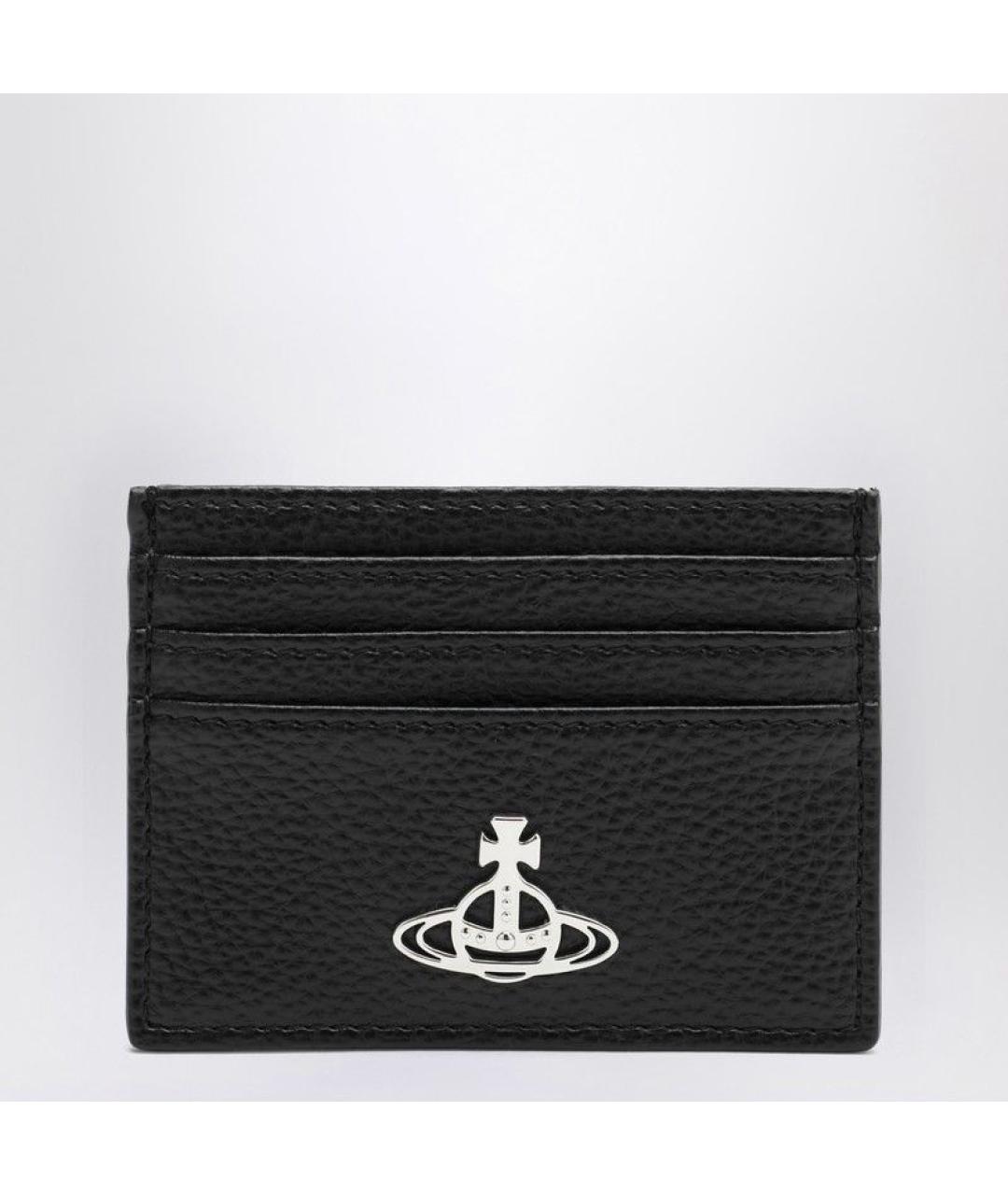 VIVIENNE WESTWOOD Черный кожаный кардхолдер, фото 2