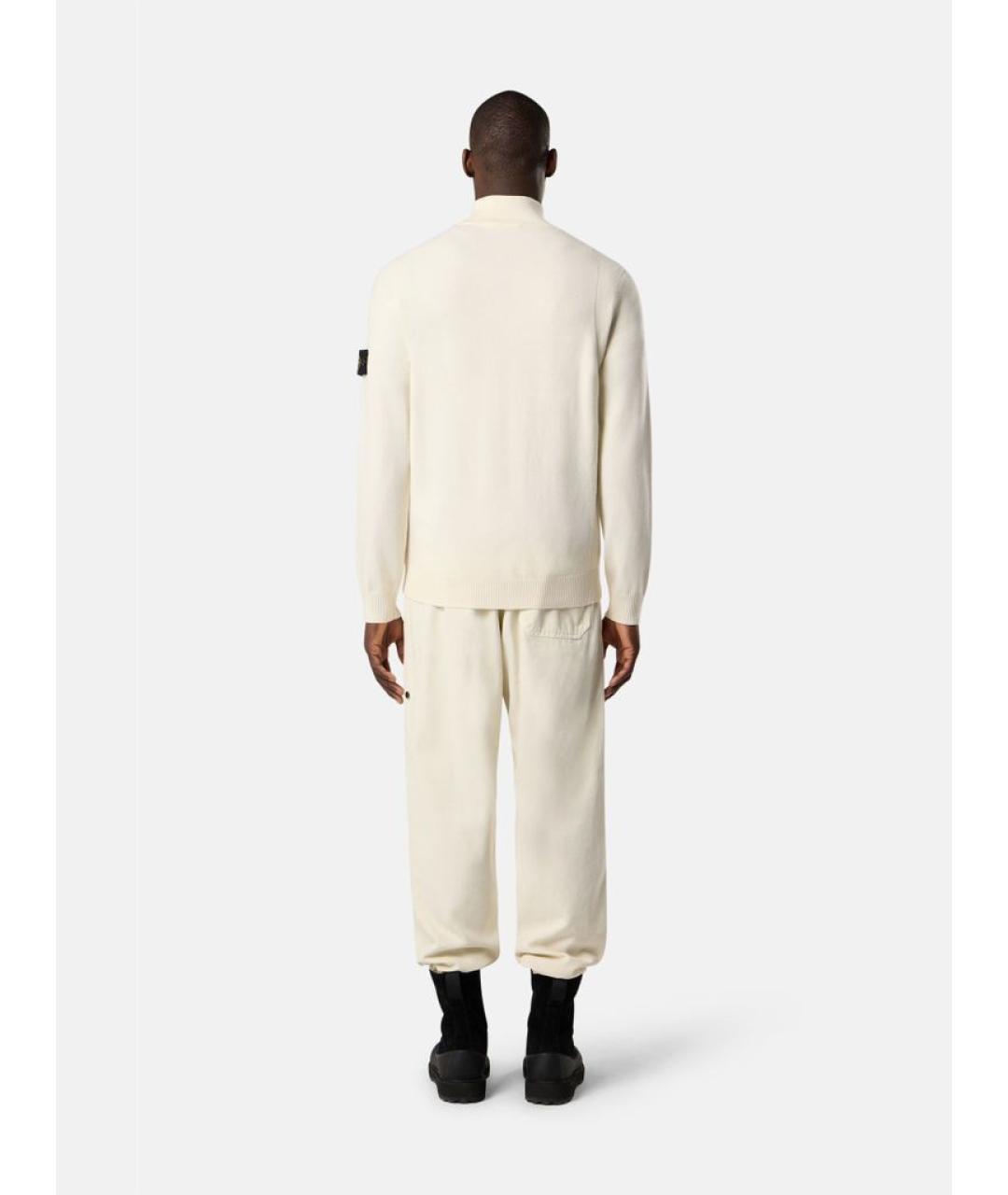 STONE ISLAND Белый шерстяной джемпер / свитер, фото 4