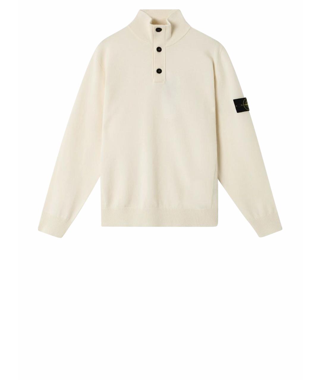 STONE ISLAND Белый шерстяной джемпер / свитер, фото 1