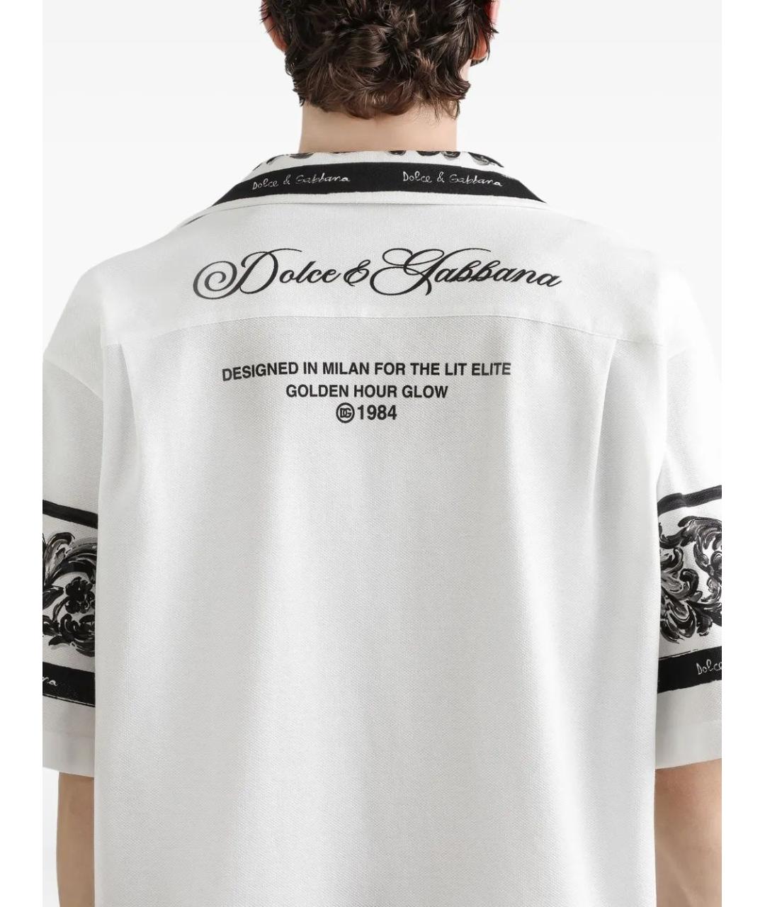 DOLCE&GABBANA Мульти хлопковая кэжуал рубашка, фото 5