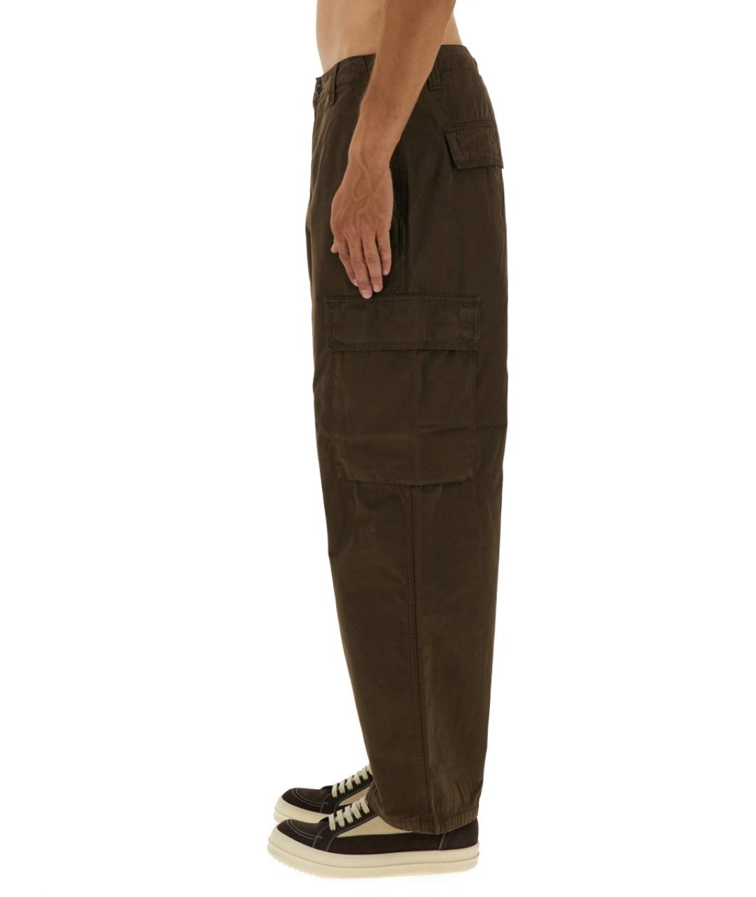 CARHARTT WIP Коричневые хлопковые повседневные брюки, фото 4