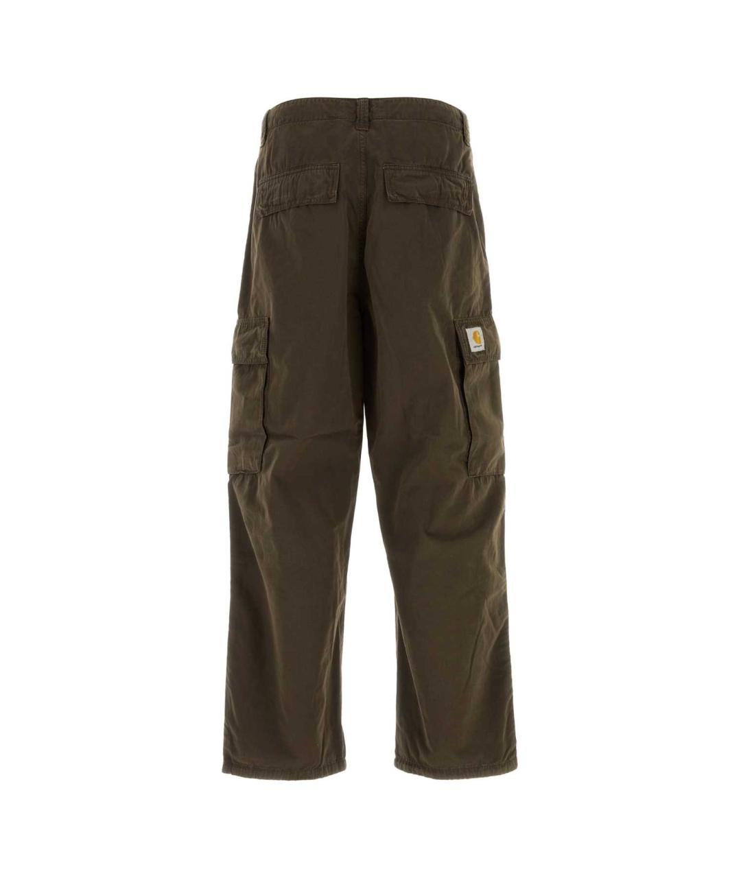 CARHARTT WIP Коричневые хлопковые повседневные брюки, фото 2