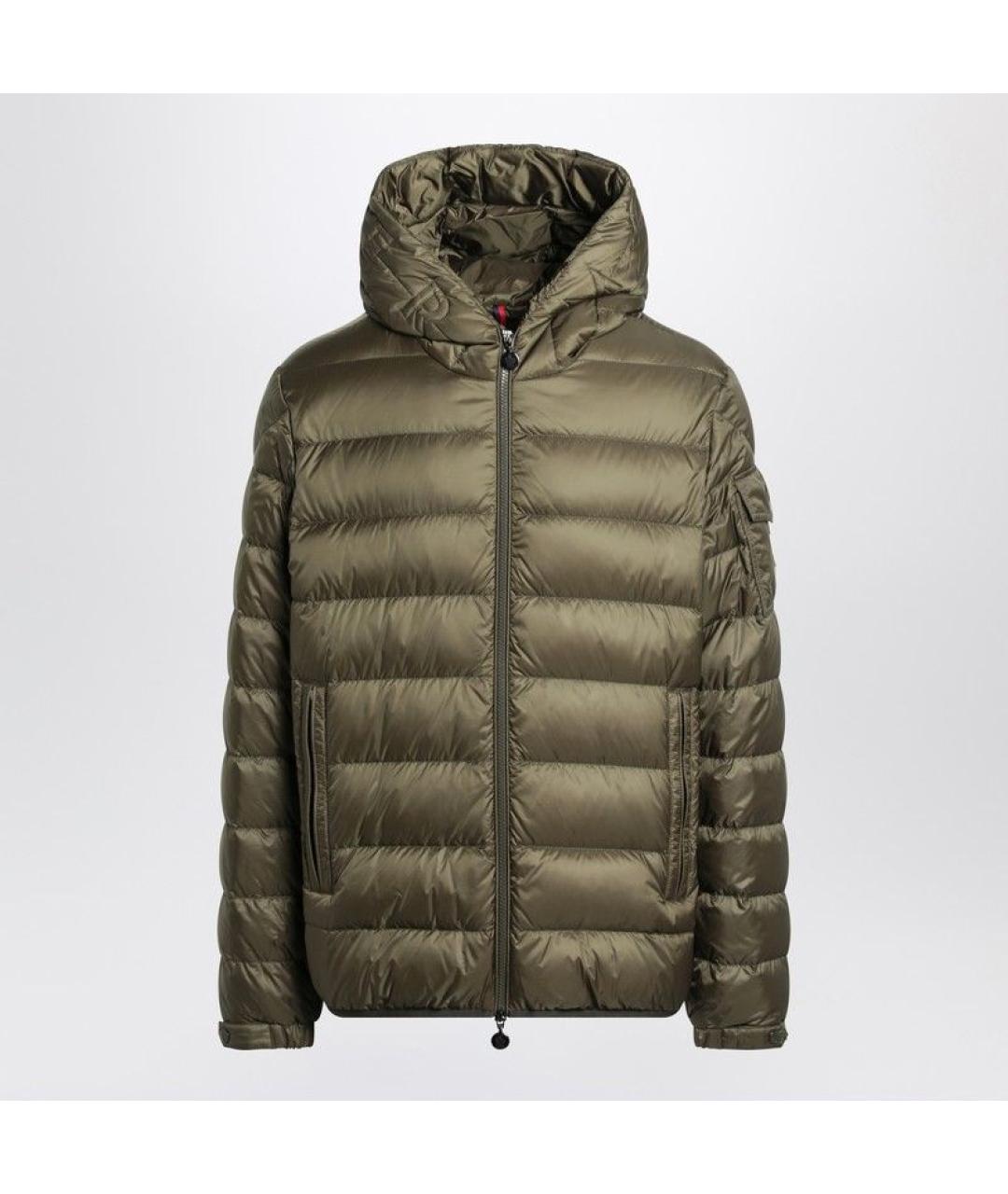 MONCLER Хаки полиэстеровая куртка, фото 3