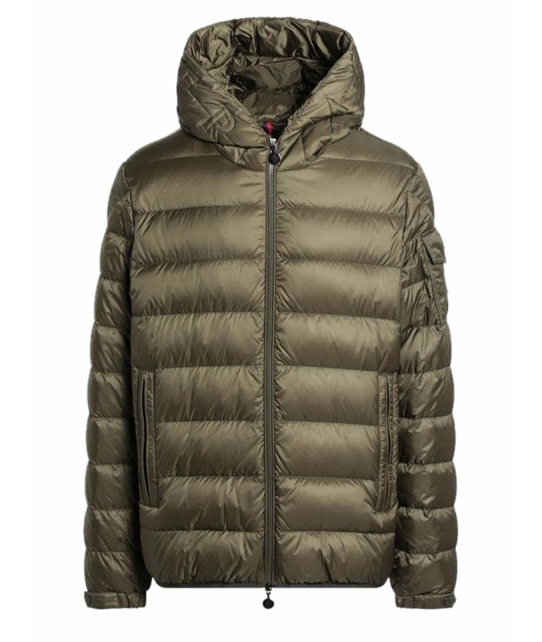 MONCLER Хаки полиэстеровая куртка, фото 1