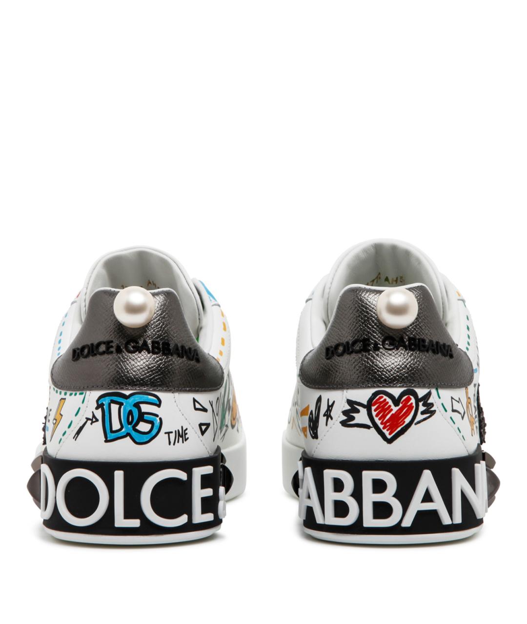 DOLCE&GABBANA Мульти кожаные низкие кроссовки / кеды, фото 4