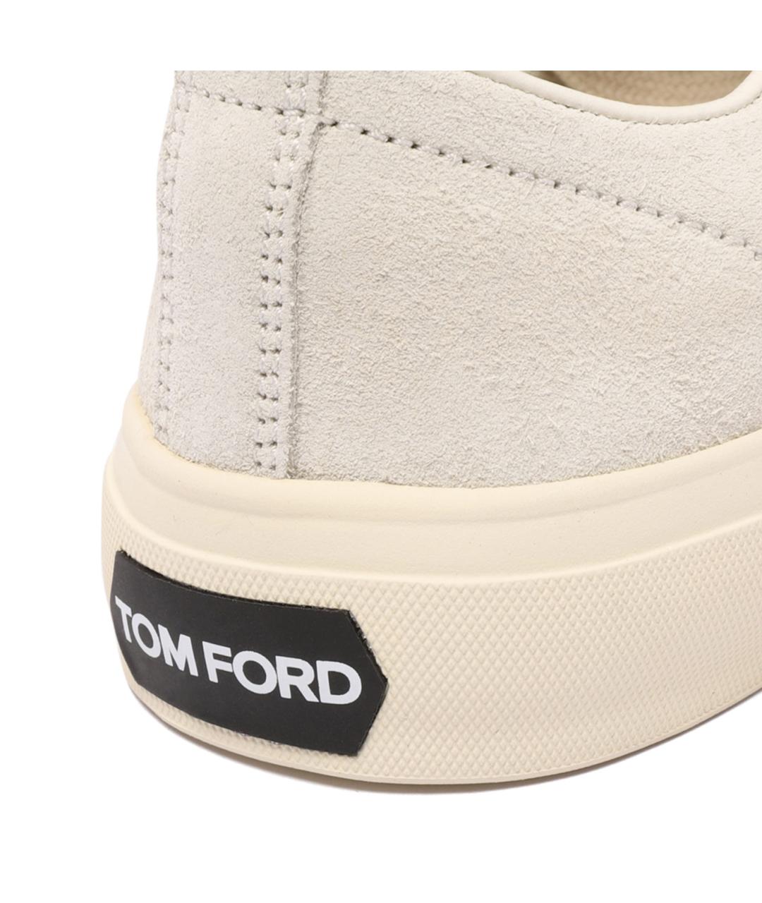TOM FORD Бежевые кожаные низкие кроссовки / кеды, фото 4