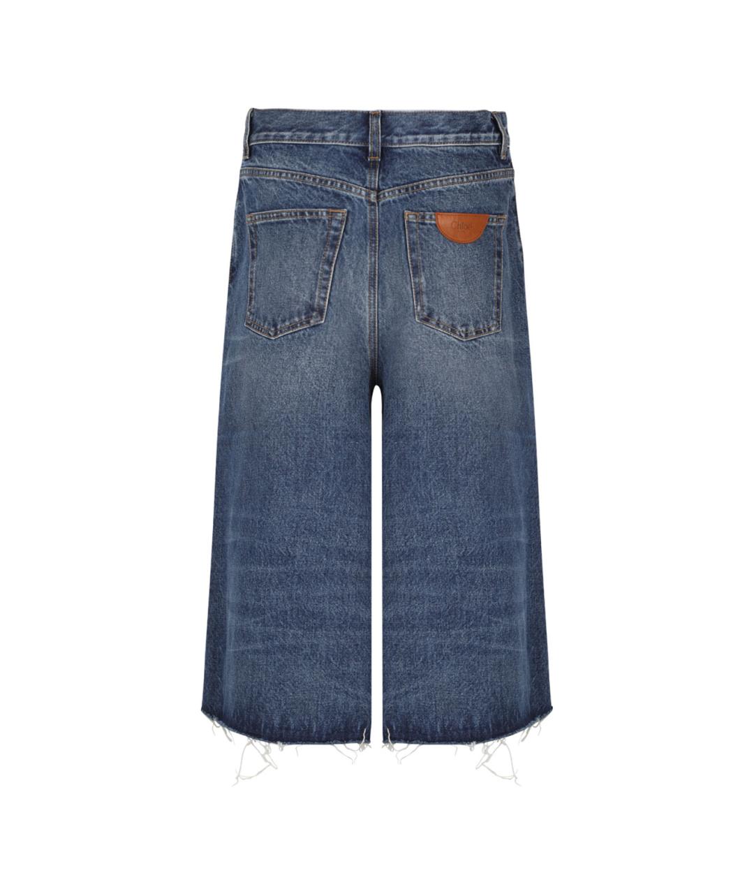 CHLOE Синяя полиэстеровая юбка миди, фото 2