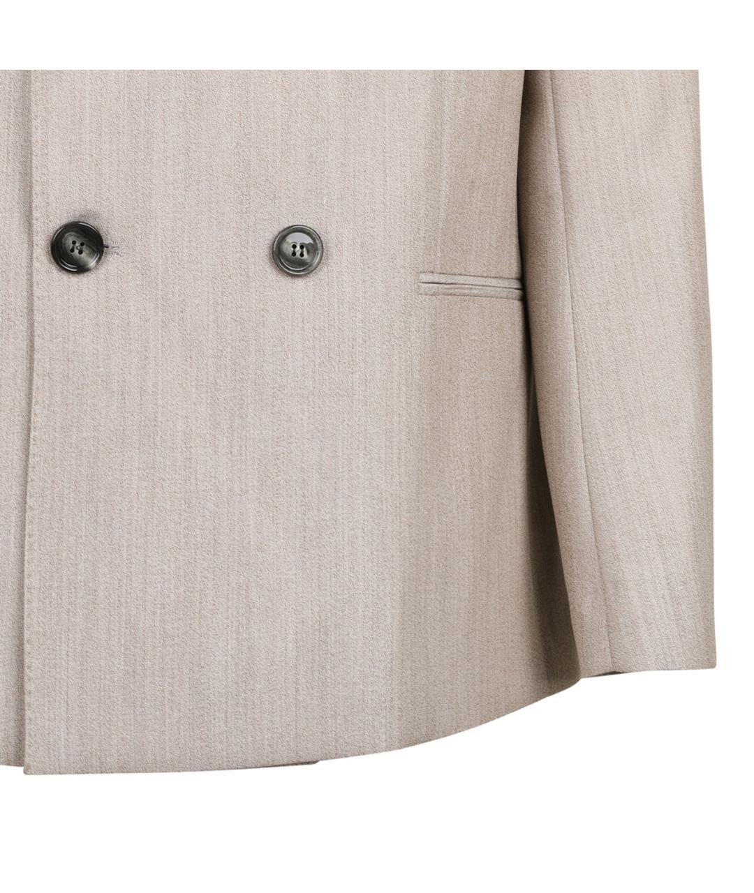 Ami Paris Бежевый шерстяной пиджак, фото 4