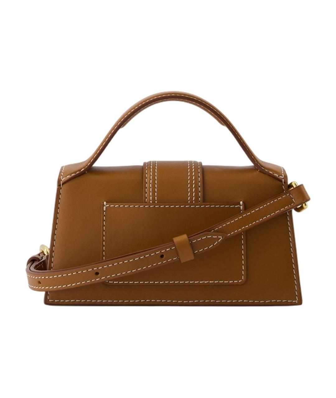 JACQUEMUS Коричневая кожаная сумка через плечо, фото 2